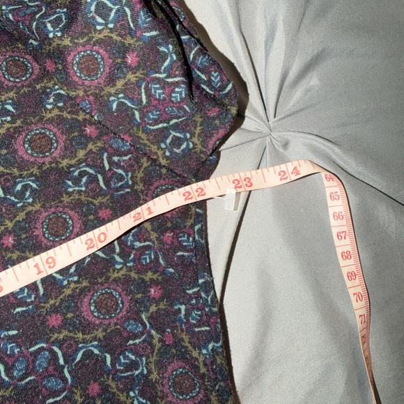 LuLaRoe Black and Blue Patterned Midi Dress. EUC - Picture 4 of 4